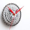 Unique Industrial Wall Clock made out of Recycled Bicycle Gears